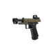 Arcturus Vanguard 4.3in Hi-Capa GBB Airsoft Pistol w/ Optics Ready Slide &amp; Compensator &amp; ARS-1 Red Dot Combo, Black/Tan, AT-GHC-V4C-CMB-BT