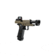 Arcturus Vanguard 4.3in Hi-Capa GBB Airsoft Pistol w/ Optics Ready Slide &amp; Compensator &amp; ARS-1 Red Dot Combo, Black/Tan, AT-GHC-V4C-CMB-BT