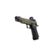 Arcturus Vanguard 4.3in Hi-Capa GBB Airsoft Pistol w/ Optics Ready Slide &amp; Compensator &amp; ARS-1 Red Dot Combo, Black/Tan, AT-GHC-V4C-CMB-BT
