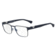 Armani EA1027 Single Vision Prescription Eyeglasses, 53mm, Matte Blue, EA1027-3100-53-SV