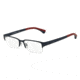 Armani EA1033 Progressive Prescription Eyeglasses 3092-53 - Blue Rubber Frame