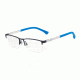 Armani EA1041 Single Vision Prescription Eyeglasses 3111-55 - Blue Rubber Frame