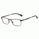 Armani EA1042 Progressive Prescription Eyeglasses 3127-55 - Matte Black/black/brown Frame
