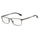 Armani EA1042 Progressive Prescription Eyeglasses 3128-53 - Matte Brown/brown/black Frame