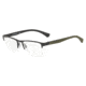 Armani EA1094 Progressive Prescription Eyeglasses, 52mm, Matte Black, EA1094-3001-52-PRO