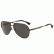 Armani EA2032 Progressive Prescription Sunglasses EA2032-312887-59 - Lens Diameter 59 mm, Frame Color Matte Brown/brown/black