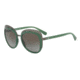 Armani EA2058 Single Vision Prescription Sunglasses EA2058-30108E-53 - Lens Diameter 53 mm, Frame Color Matte Gunmetal/opal Lt Green