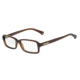 Armani EA3010 Progressive Prescription Eyeglasses 5073-52 - Dark Brown Transp Frame