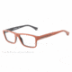 Armani EA3013 Single Vision Prescription Eyeglasses 5106-52 - Top Brick Red On Dark Gray Frame