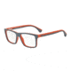 Armani EA3034 Progressive Prescription Eyeglasses 5233-55 - Grey/rubber Orange Frame