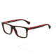 Armani EA3034 Progressive Prescription Eyeglasses 5324-53 - Black/Red Rubber Frame