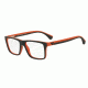 Armani EA3034 Progressive Prescription Eyeglasses 5529-53 - Black/orange Rubber Frame