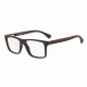Armani EA3034 Progressive Prescription Eyeglasses 5614-55 - Top Black On Bordeaux Rubber Frame