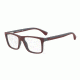 Armani EA3034 Progressive Prescription Eyeglasses 5616-55 - Top Bordeaux On Dk Grey Rubber Frame