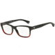 Armani EA3051 Progressive Prescription Eyeglasses 5348-53 - Black Gradient Coral On Black Frame