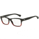 Armani EA3051F Progressive Prescription Eyeglasses 5348-53 - Black Gradient Coral On Black Frame