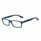 Armani EA3061 Progressive Prescription Eyeglasses 5392-53 - Top Black/matte Blue Frame