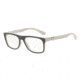 Armani EA3097 Single Vision Prescription Eyeglasses 5557-53 - Top Grey On Beige Frame