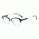 Armani EA3115 Progressive Prescription Eyeglasses 5612-52 - Opal Blue/matte Silver Frame