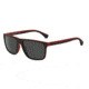 Armani EA4033 Single Vision Prescription Sunglasses EA4033-532487-56 - Lens Diameter 56 mm, Frame Color Black/Red Rubber