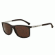 Armani EA4058 Single Vision Prescription Sunglasses EA4058-506473-58 - Lens Diameter 58 mm, Frame Color Brown Rubber