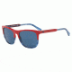 Armani EA4099F Progressive Prescription Sunglasses EA4099F-557380-56 - Lens Diameter 56 mm, Frame Color Red/tr Striped Blue