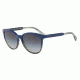 Armani EA4101F Single Vision Prescription Sunglasses EA4101F-55688G-56 - Lens Diameter 56 mm, Frame Color Blue/tr Striped Green