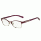 Armani Exchange AX1010 Progressive Prescription Eyeglasses 6050-53 - Satin Berry Jam/satin Silver Frame