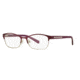 Armani Exchange AX1010 Progressive Prescription Eyeglasses, 50mm, Satin Berry Jam/satin Silver, AX1010-6050-50-PRO
