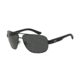 Armani Exchange AX2012S Single Vision Prescription Sunglasses AX2012S-606387-62 - Lens Diameter 62 mm, Frame Color Satin Black/Black