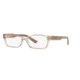 Armani Exchange AX3017 Progressive Prescription Eyeglasses, 52mm, Transparent Beige, AX3017-8279-52-PRO