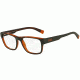 Armani Exchange AX3018 Bifocal Prescription Eyeglasses 8142-53 - Army Green/pumpkin Spice Trans Frame