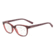 Armani Exchange AX3037 Single Vision Prescription Eyeglasses, 53mm, Transparent Burgundy, AX3037-8118-53-SV