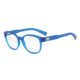 Armani Exchange AX3040F Single Vision Prescription Eyeglasses 8210-53 - Matte Transparent Light Blue Frame