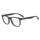 Armani Exchange AX3056 Progressive Prescription Eyeglasses, 53mm, Matte Transparent Blue Navy, AX3056-8278-53-PRO