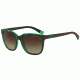 Armani Exchange AX4031 Progressive Prescription Sunglasses AX4031-814613-55 - Lens Diameter 55 mm, Frame Color Brown/bright Spearmint Trans