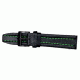 Armourlite ColorBurst Watch Band - Black Leather, Green Stitching, Small LBS200-G