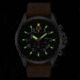 Armourlite Officer Series Chronograph Watch With Brown Leather Strap, Black/Silver/Brown AL832
