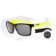 Arnette Dibs Sunglasses - Gloss Black w/ Extra Arms-Neon Yellow Frame and Grey Lens AN4169-04