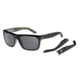 Arnette Dropout Sunglasses, Gloss Black w/ Plant Graphic  Frame, Grey Lens-AN4176-22