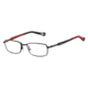 Arnette Flux Progressive Prescription Eyeglasses, Matte Black/Red Frame, 51mm AN6083-0351PR