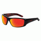 Arnette Hot Shot Progressive Prescription Sunglasses, Gloss Black Frame, Red Mirror Lens-AN4182-03PR