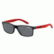 Arnette Slickster Progressive Prescription Sunglasses, Gloss Black/Red Frame, Grey Lens-AN4185-08PR