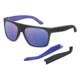 Arnette Squaresville Bifocal Prescription Sunglasses, Fuzzy Black/Translucent Purple Frame, Purple Mirror Lens-AN4184-04BI