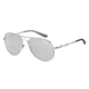 Arnette Trooper Single Vision Prescription Sunglasses, Polished Chrome Frame, Chrome Mirror Lens-AN3065-05SV
