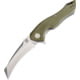 Artisan Cutlery Eagle Linerlock Folding Knife, 5in Closed, 3.63in Stonewash D2 Tool Steel Curved Blade, Green G10 Handle, Pocket Clip, 1816P-GNF