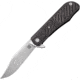 Artisan Cutlery Black Hyperion Folding Knife, 5in Closed, 4in, S35VN, Satin Clip Point Blade, Black Titanium Handle w/ Carbon Fiber Inlay, Nylon Sheath, 1834G-BK