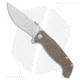 Artisan Cutlery Kami Folding Knife, 3.78in, CPM S35VN Stainless Steel, Drop Point Blade, Micarta OD Green Handle, Steel/OD Green, 8.43in, BHQ-203105
