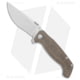 Artisan Cutlery Kami Folding Knife, 3.78in, CPM S35VN Stainless Steel, Drop Point Blade, Micarta OD Green Handle, Steel/OD Green, 8.43in, BHQ-203105