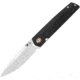 Artisan Cutlery Sirius Folding Knife by Ray Laconico, 4.5in Closed, 3.5in, AR-RPM9, Satin Drop Point Blade, Black G10 Handle, 1849P-BK